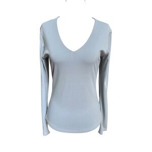 Alen Alen Dusty Blue V-Neck Women's Top, S